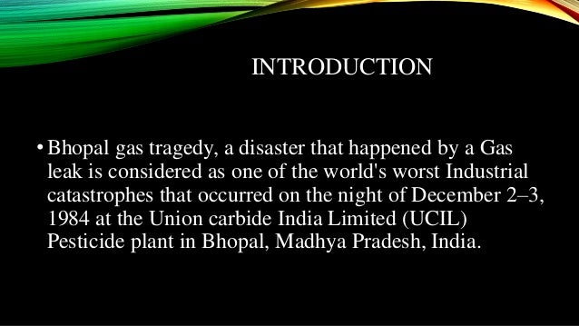 short essay on bhopal gas tragedy